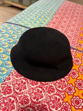 Classic Black Wool Cloche Hat